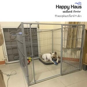รีวิวคอกสุนัข คอกหมา M เดี่ยว แฮปปี้เฮาส์ French Bulldog