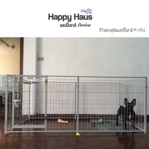 รีวิวคอกสุนัข คอกหมา M เดี่ยว แฮปปี้เฮาส์ French Bulldog