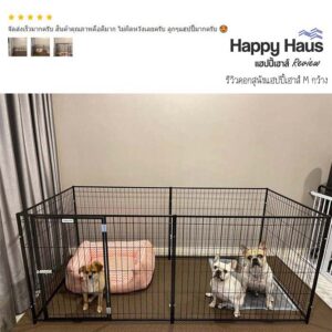 รีวิวคอกสุนัข คอกหมา M เดี่ยว แฮปปี้เฮาส์ French Bulldog